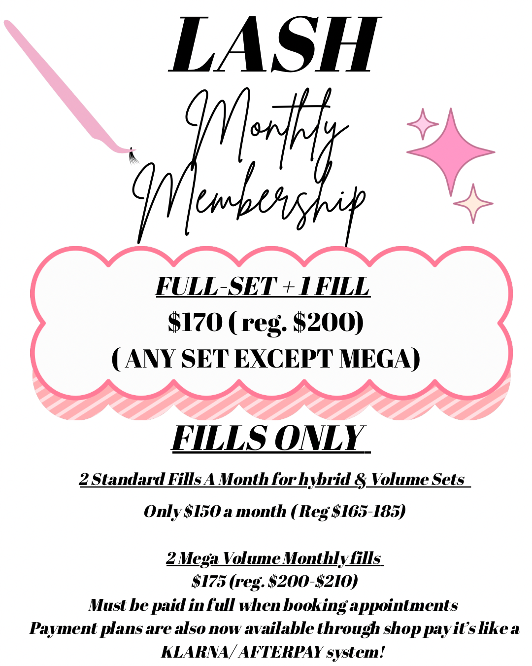Lash Appointment Membership